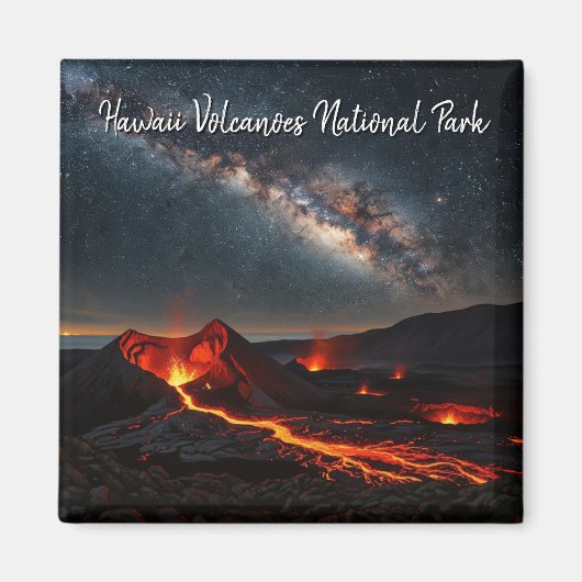 Hawaii Volcanoes National Park Melkweg Magneet (Voorkant)
