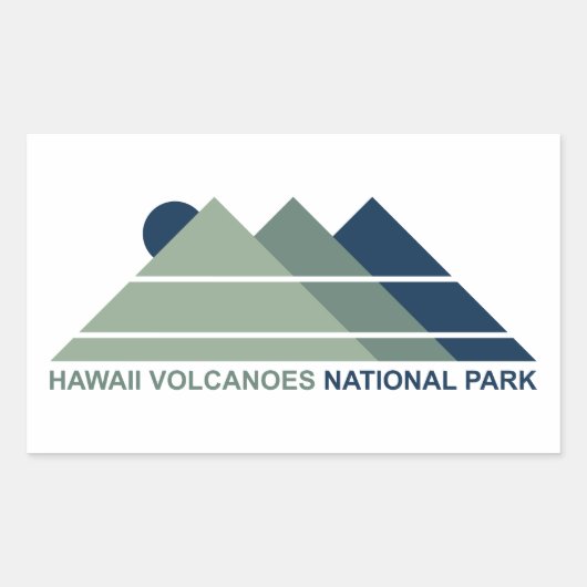 Hawaii Volcanoes National Park Mountain Sun Rechthoekige Sticker (Voorkant)