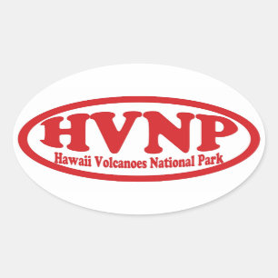 Hawaii Volcanoes National Park rode ovale sticker