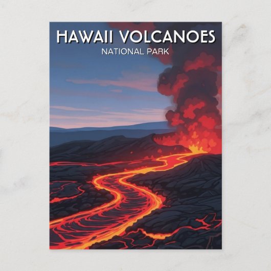 Hawaii Volcanoes National Park Travel Briefkaart (Voorkant)