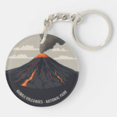 Hawaii Volcanoes National Park uitbarsting Sleutelhanger (Achterkant)