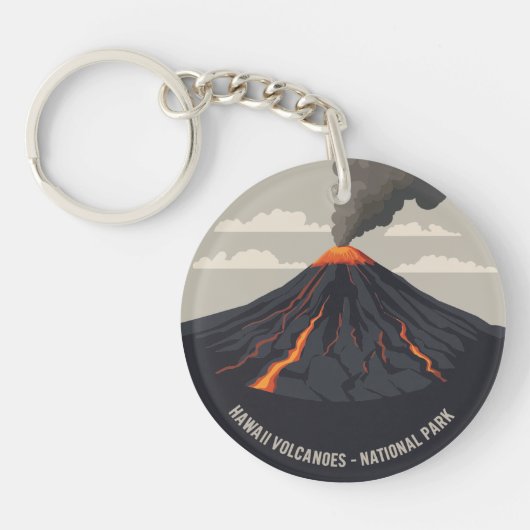 Hawaii Volcanoes National Park uitbarsting Sleutelhanger (Voorkant)