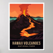 Hawaii Volcanoes National Park USA Travel Poster (Voorkant)
