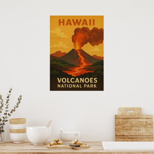 Hawaii Volcanoes National Park V01 Poster (Keuken)