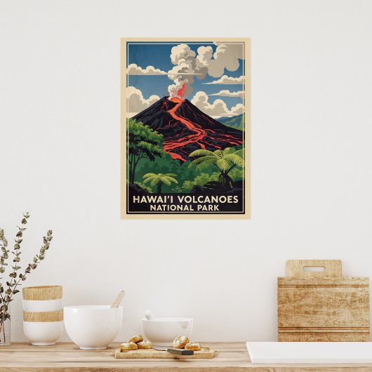 Hawaii Volcanoes National Park V02 Poster (Keuken)