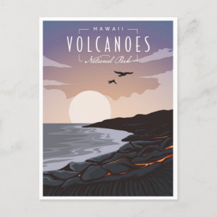 Hawaii Volcanoes National Park Vintage retro Briefkaart