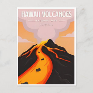 Hawaii Volcanoes National Park Vintage retro Briefkaart