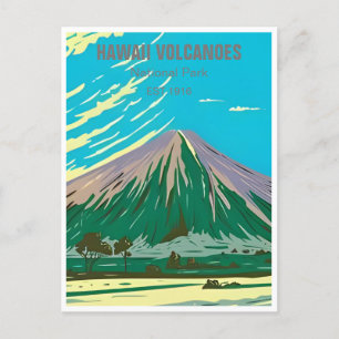 Hawaii Volcanoes National Park Vintage retro Briefkaart