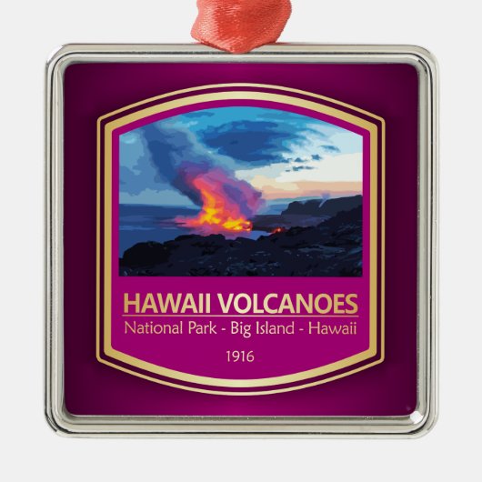 Hawaii Volcanoes NP (PF1) Metalen Ornament (Voorkant)
