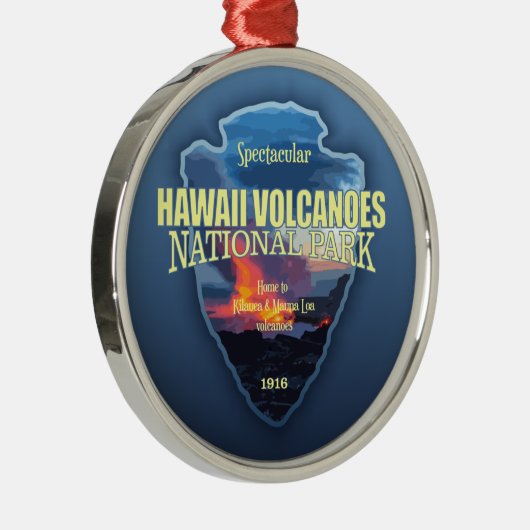 Hawaii Volcanoes (pijlpunt) Metalen Ornament (Rechts)