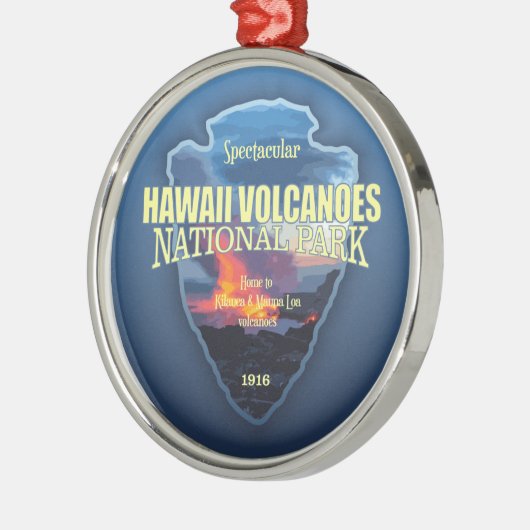 Hawaii Volcanoes (pijlpunt) Metalen Ornament (Links)
