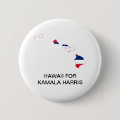 HAWAII voor Kamala Harris 2024 Button (Voorkant)