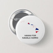 HAWAII voor Kamala Harris 2024 Button (Voorkant /achterkant)