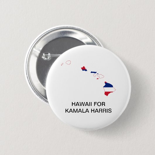 HAWAII voor Kamala Harris 2024 Button (Voorkant /achterkant)