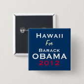 HAWAII voor OBAMA 2012 Campaign Button (Voorkant /achterkant)