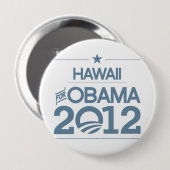 HAWAII VOOR OBAMA 2012.png Ronde Button 4,0 Cm (Voorkant /achterkant)