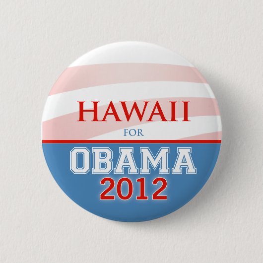 HAWAII voor Obama 2012 Ronde Button 5,7 Cm (Voorkant)