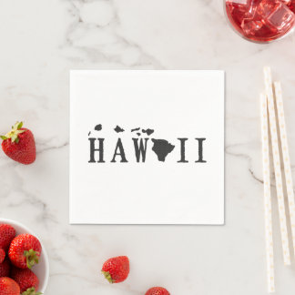 Hawaii-vormige brief Hawaiiaanse woord kunst papie Servet
