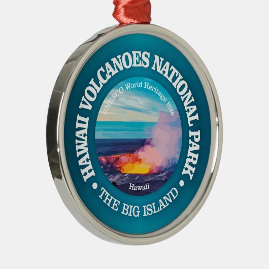 Hawaii Vulkanen NP2 Metalen Ornament (Rechts)