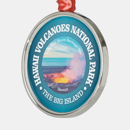 Hawaii Vulkanen NP2 Metalen Ornament (Links)