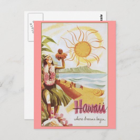Hawaii - Waar dromen beginnen Briefkaart (Voorkant / Achterkant)