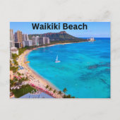 Hawaii Waikiki Beach Briefkaart (Voorkant)