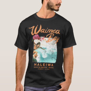 Hawaii Waimea Bay Hawaiian Surfing T-shirt