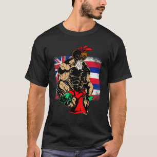 Hawaii Warrior Hawaiian Flag Kanaka Maoli Mannen V T-shirt