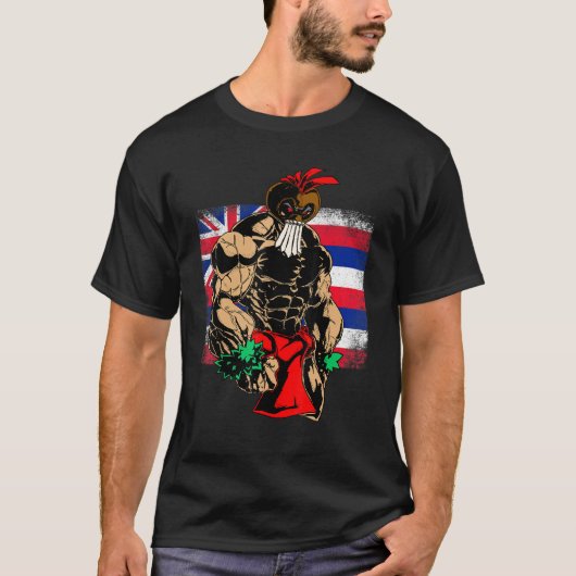 Hawaii Warrior Hawaiian Flag Kanaka Maoli Mannen V T-shirt (Voorkant)