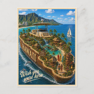 Hawaii Was je maar hier Staatsserie Briefkaart