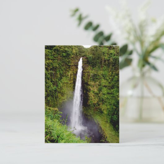 Hawaii Waterfall Akaka Herfsten Briefkaart (Staand voorkant)