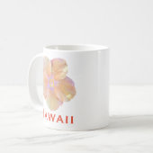 Hawaii Waterverf Hibiscus Flower Koffiemok (Voorkant links)