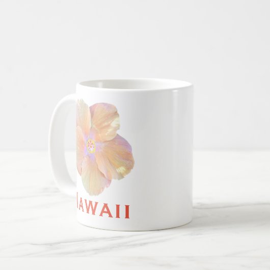 Hawaii Waterverf Hibiscus Flower Koffiemok (Voorkant links)