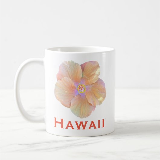 Hawaii Waterverf Hibiscus Flower Koffiemok (Links)