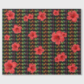 Hawai'i - Waterverf Lettering Hibiscus Hawaii Cadeaupapier (Vlak)