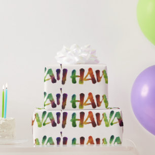 Hawai'i - Waterverf Lettering kalligrafie Hawaii Cadeaupapier