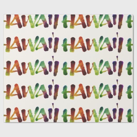 Hawai'i - Waterverf Lettering kalligrafie Hawaii Cadeaupapier (Vlak)