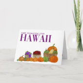 Hawaii Waterverf Pumpkins Thanksgiving Card Kaart (Voorkant)