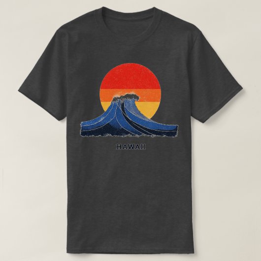 Hawaii Wave and Sunset Graphic T-shirt (Design voorkant)