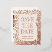 Hawaii Wedding Bewaar de datum Folie Feestdagen Briefkaart (Voorkant / Achterkant)