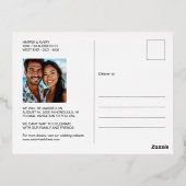 Hawaii Wedding Bewaar de datum Folie Feestdagen Briefkaart (Achterkant)