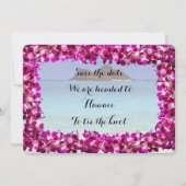 Hawaii Wedding Boarding Pass Bewaar de datum Save The Date (Achterkant)