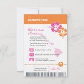 Hawaii Wedding Boarding Pass Kaart (Voorkant)