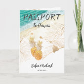 Hawaii Wedding Destination Passport World Modern (Voorkant)