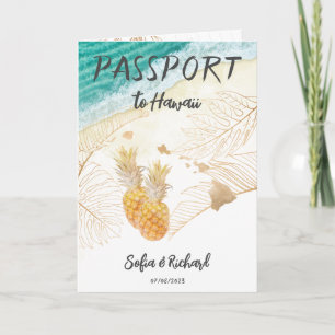 Hawaii Wedding Destination Passport World Modern