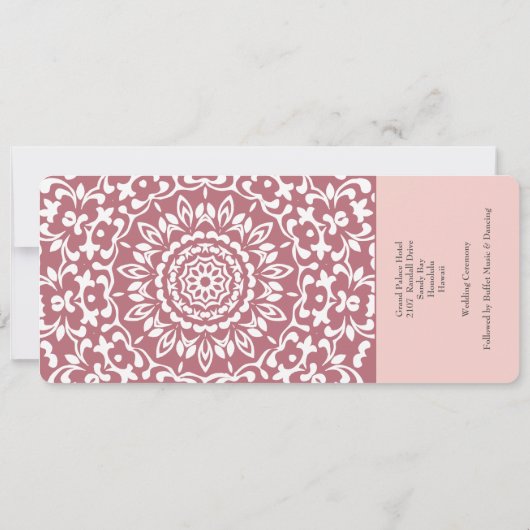 Hawaii Wedding Destination Ticket Pass Uitnodiging (Achterkant)