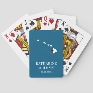Hawaii Wedding Favor Deck of Cards, State Kaart