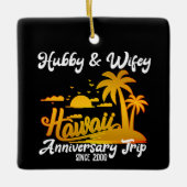 Hawaii Wedding Jubileum Couple Trip Keramisch Ornament (Voorkant)