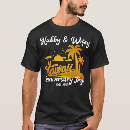Hawaii Wedding Jubileum Couple Trip Matching T-shirt (Voorkant)