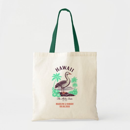 Hawaii Wedding Welkom Gift Bruidsmeisje, Gasten Tote Bag (Voorkant)